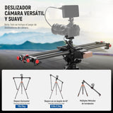 NEEWER 31,5"/80cm Deslizador Motorizado Cámara, App Control Inalámbrico DSLR Deslizador Riel Fibra Carbono con 4400mAh Batería F750 (Cargador No Incluido), Modo Video, Lapso Tiempo Foto, ER1-80