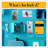 KODAK Smile+ Cámara Digital instantánea 2-en-1 y Impresora Bluetooth - 10MP, Lente giratoria con Efectos, Fotos Adhesivas Zink 2x3”, Imprime Desde App en Dispositivos Inteligentes - Azul