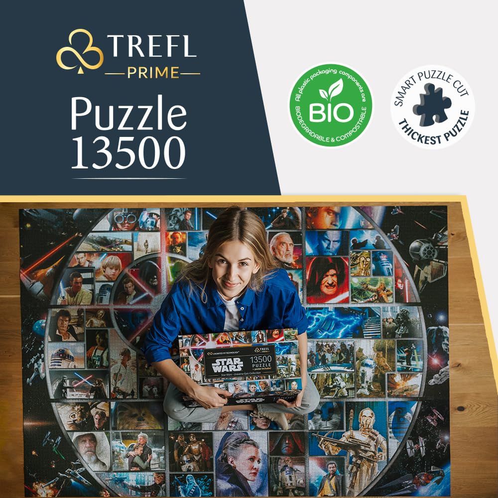 TREFL Prime-Puzzle UFT: Star Wars, Universe Epic Collection-13 500 Piezas, puzle Grande, cartón más Grueso, bío, Eco, Entretenimiento para Adultos niños Desde los 12 años, Multicolor (81036)