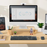 Logitech Brio 500 HD Webcam Ajuste Luz, Modo Visualización, Mics Duales con Reducción Ruido, Cubierta Privacidad Cámara Web, Admite MS Teams, Google Meet, Zoom, Cable USB-C, Webcam Streaming - Blanco