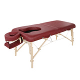 Master Massage Eva Mobil - Tumbona de masaje para embarazadas, plegable, madera, con pecho y abdomen, 76 cm, color burdeos