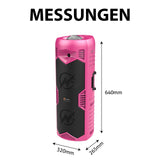 N-Gear Let's Go Party 5150 Rosa - Altavoz Bluetooth portatil - Altavoz inalámbrico de 200 vatios con Luces Disco y micrófono Incluido - 5 Horas de reproducción
