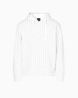 Armani Exchange Essential, All Over Logo Sudadera con Capucha, Off White/Ash Allover, L para Hombre