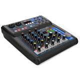 Audibax MG04 USB Mesa Mezclas con 4 Canales Bluetooth, MP3, USB Rec y Efectos