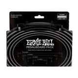 Ernie Ball Flex Patch Cables - Pedalera, paquete múltiple, color negro