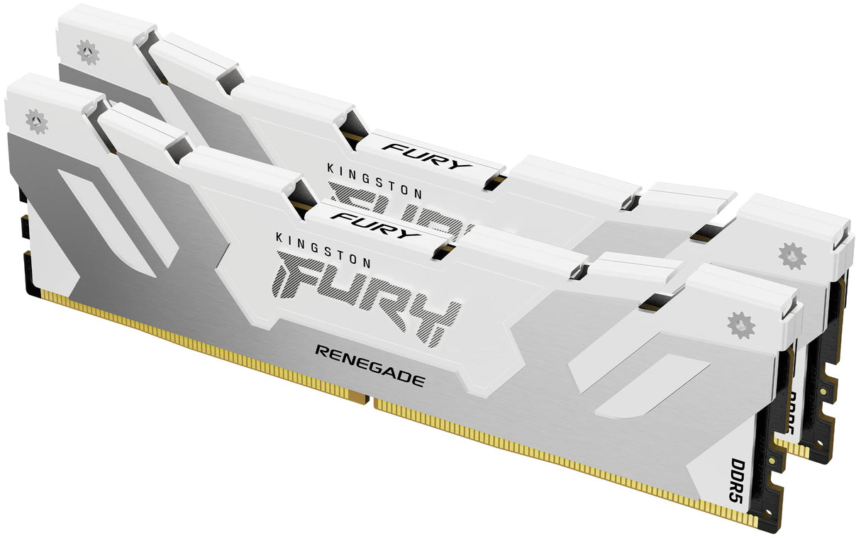 Kingston Fury Renegade DDR5 Plata/Blanco XMP 48GB (2x24GB) 8800MT/s CL42 CUDIMM Memoria Gamer para Ordenadores de sobremesa Kit de 2 - KF588CU42RWK2-48