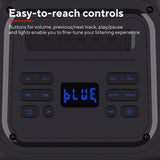 Trust Azura Altavoz Bluetooth Potente 100W para Fiestas, Altavoz Portátil Inalámbrico Luz LED RGB Intemperie IPX4, Altavoces Bluetooth Batería Recargable 11H, 2 Entradas de Micrófono Karaoke