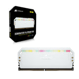 Corsair DOMINATOR PLATINUM RGB DDR5 RAM 32GB (2x16GB) 6200MHz CL36 Intel XMP iCUE Compatible Computer Memory - White (CMT32GX5M2X6200C36W)