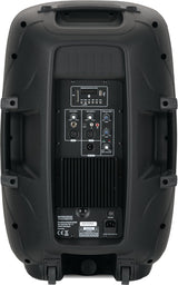 Pronomic PH15A Altavoz para Escenario y Conciertos, Altavoz PA Activo, Caja PA Móvil para Llevar, (Reproductor MP3 USB/SD/Bluetooth, 200 W RMS / 350 W Pico, Woofer de 15", Tweeter de 1,35"), Negro