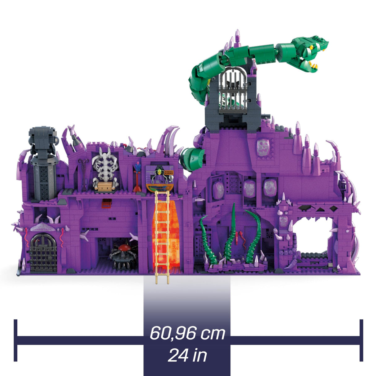 Mega Construx Probuilders Masters of The Universe Coleccionistas Montaña de la Serpiente Bloques de construccción con Figuras de acción, 3800 Piezas, Juguete +10 años (Mattel HHD16)