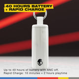 Skullcandy Auriculares inalámbricos Method 360 ANC Sonido Bose, audífonos Bluetooth, cancelación de Ruido, 40 Horas de autonomía, Resistentes al Sudor y Agua, micrófono para iPhone y Android - Hueso