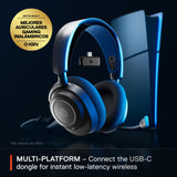 SteelSeries Arctis Nova 7P Wireless - Cascos PS5 Inalámbricos - Controladores magnéticos de neodimio - 2,4GHz + Bluetooth - 38h de batería- Micro ClearCast Gen2 IA - PS5, PC, VR, móvil