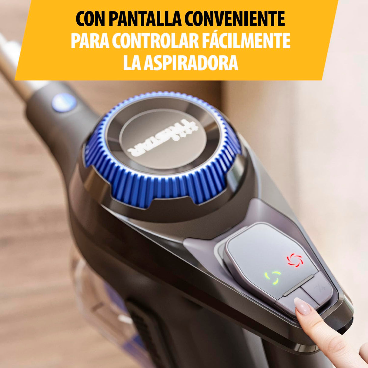 Tristar Aspiradora Escoba Inalámbrica, 2-en-1, Motor BLDC, 250W, 23 kPa Succión, 40 Min Autonomía, Luz LED, Filtro HEPA, Depósito 800 ml, SZ-2390