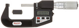 Starrett Micrómetro exterior LCD 733XFLZ-13, dedal de fricción, tuerca de bloqueo, caras de carburo, rango de 12 a 13 pulgadas, graduación de 0.000 pulgadas, precisión de +/-0.000 pulgadas