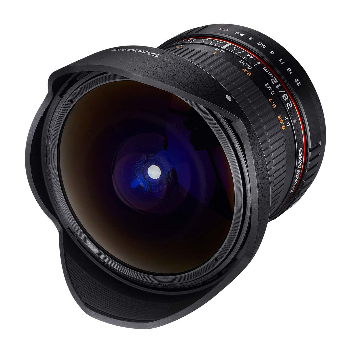 Samyang F1112103101 - Objetivo fotográfico DSLR para Nikon F Ae (Distancia Focal Fija 12mm, Apertura f/2.8-22 ED AS NCS, Ojo de Pez), Negro