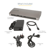 StarTech.com Docking Station Thunderbolt 4, PD de 96W, para 1 Monitor de 8K/para 2 Monitores de 4K 60Hz, 3xTB4/USB4, 4xUSB-A/SD/GbE, Replicador de Puertos Thunderbolt 4 para Win o Mac TB3 (TB4CDOCKUE)