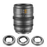 SIRUI VP-1 Vision Prime 1 T1.4 Full Frame Cine Lens, 50mm Lente de Cine de Enfoque Manual con E Montura, Interchangeable RF/Z/L Monturas, 1 Lens para 4 Monturas (Metal Gray, E/RF/Z/L Monturas)
