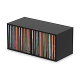 Glorious Record Box black 230 - tiene capacidad para 230 discos de 12'', con pared divisoria, apilables con otras cajas de discos Glorious, negro