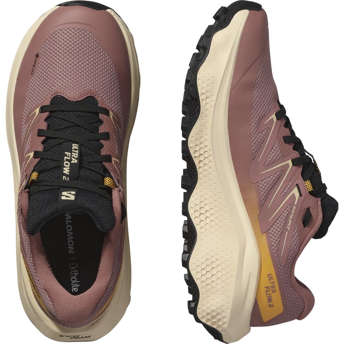 Salomon mujer Ultra Flow 2 GORE-TEX, zapatillas de trail running versátiles y cómodas, perfectas para excursiones y trail running en aventuras al aire libre, Azul oscuro, 43 ⅓
