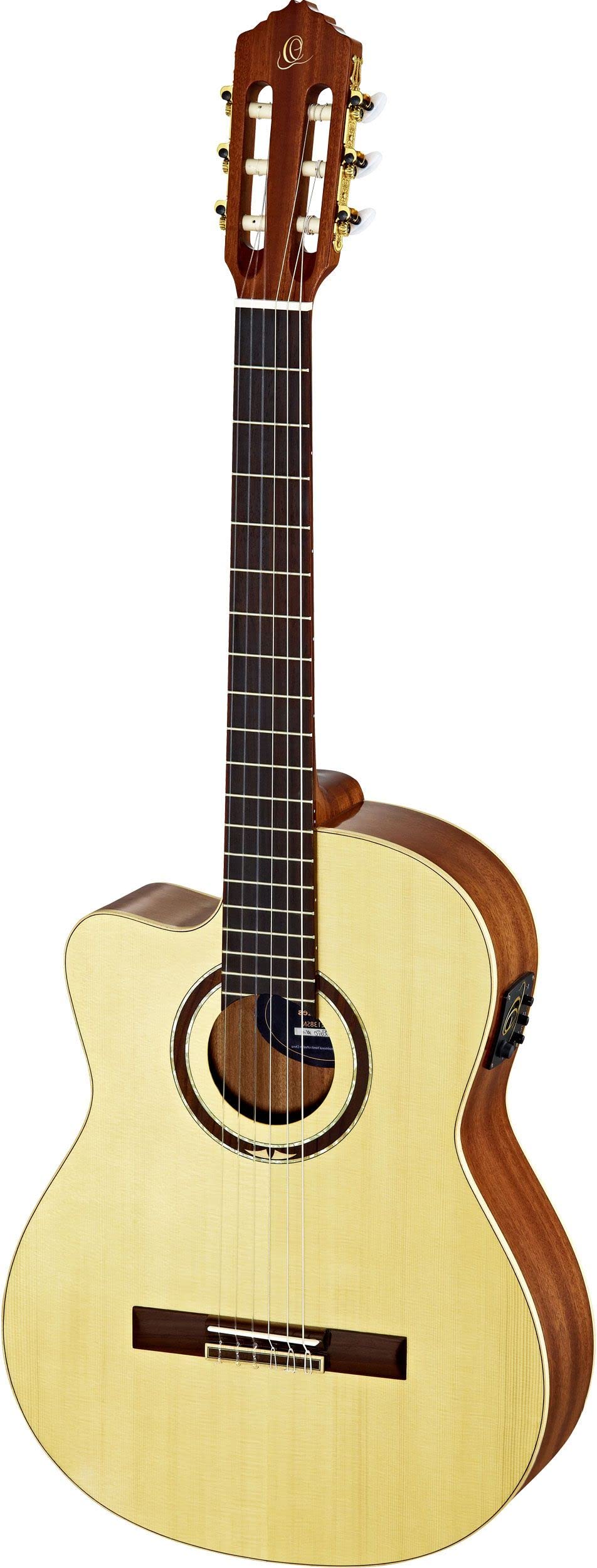 Ortega RCE138SN-L - Guitarra electroacústica, para zurdos, tamaño 4/4 beige