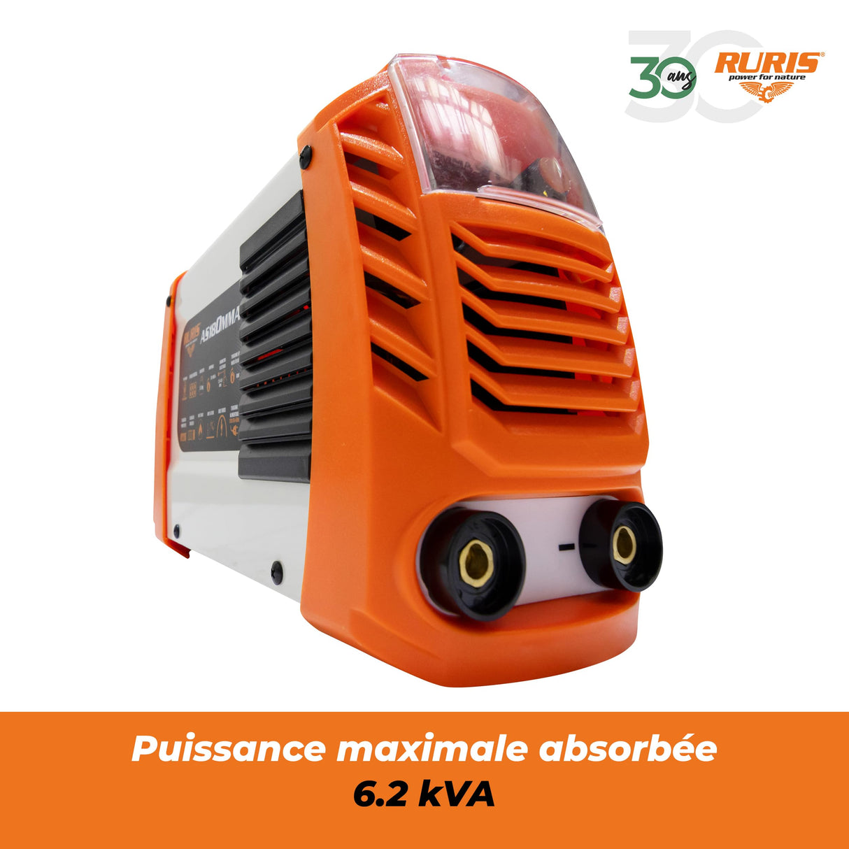 RURIS - Máquina de soldadura Ruris AS180MMA + máscara + martillo/cepillo + 2,5 kg electrodos rutilicos 3,2 mm + imán + guantes + máscara de soldadura soldador con células solares