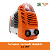 RURIS - Máquina de soldadura Ruris AS180MMA + máscara + martillo/cepillo + 2,5 kg electrodos rutilicos 3,2 mm + imán + guantes + máscara de soldadura soldador con células solares
