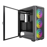 Xilence X613 X613 Xlent Blade II - Carcasa para PC para Videojuegos (3 Ventiladores ARGB de 120 mm, Carcasa ATX Midi Torre, Panel Frontal de Malla para un Buen Flujo de Aire y PWM/ARGB Control, Panel