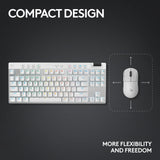 Logitech G Pro X TKL Lightspeed, Teclado inalámbrico para Gaming- Blanco - UK - Tactile