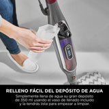 Shark Mopa de vapor automática [S6003EU] Klik N’ Flip, Steam Blast, Dirt Grip, 3 Controles inteligentes de vapor directo, Burdeos/ Gris Acero
