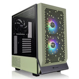Thermaltake Ceres 300 Matcha Green Mid Tower E-ATX - Carcasa para computadora con Panel Lateral de Vidrio Templado; 2 Ventiladores CT140 ARGB preinstalados; Ranuras PCIe giratorias; CA-1Y2-00MEWN-00;
