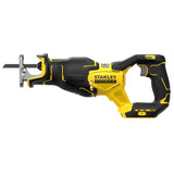 Stanley - Sierra Sable BRUSHLESS V20 Li-Ion 18V, 2 velocidades 0-2.300/3.000 cpm, longitud de carrera 29mm. Sin cargador/batería.