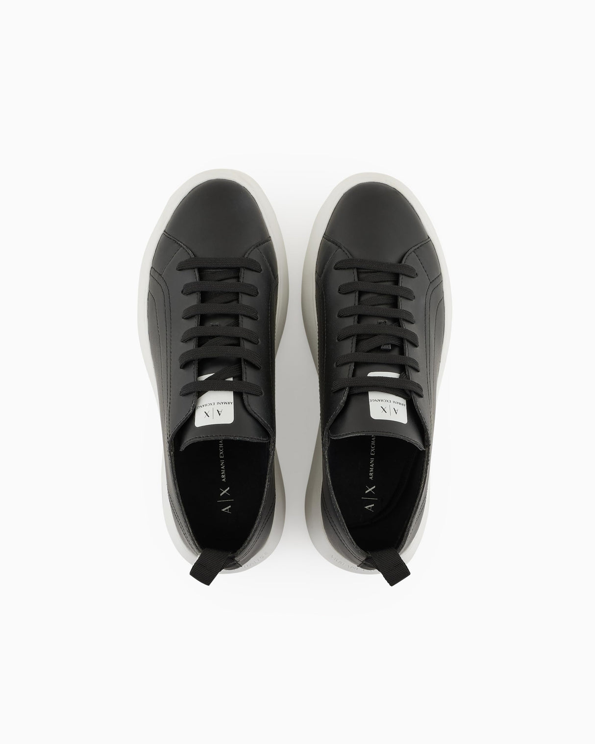 Armani Exchange Zapatillas de Piel Solid Negro
