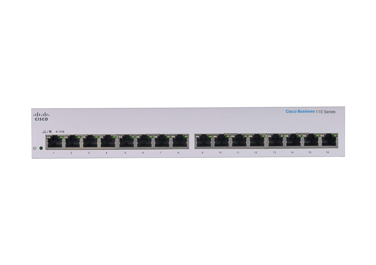 Cisco Switch no gestionado Cisco® Business CBS110-16T-D | 16 puertos GE | Protección limitada de por vida (CBS110-16T-D)