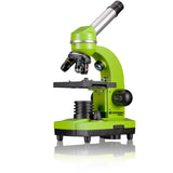 Bresser Microscopio para Estudiantes Biolux Sel con Soporte para Smartphone, Ricos Accesorios y Sistema de Zoom Barlow para niños, Principiantes y Adultos, Color Verde