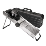 LACOR 60357 Mandolina, Con Protector y Cuchillas Giratorias Inox, Pies y mango Antideslizantes, Ideal para cortar Patatas, Verduras, Fruta, Cocina Profesional, Plateado, 45.5 x 22 x 10.5 cm