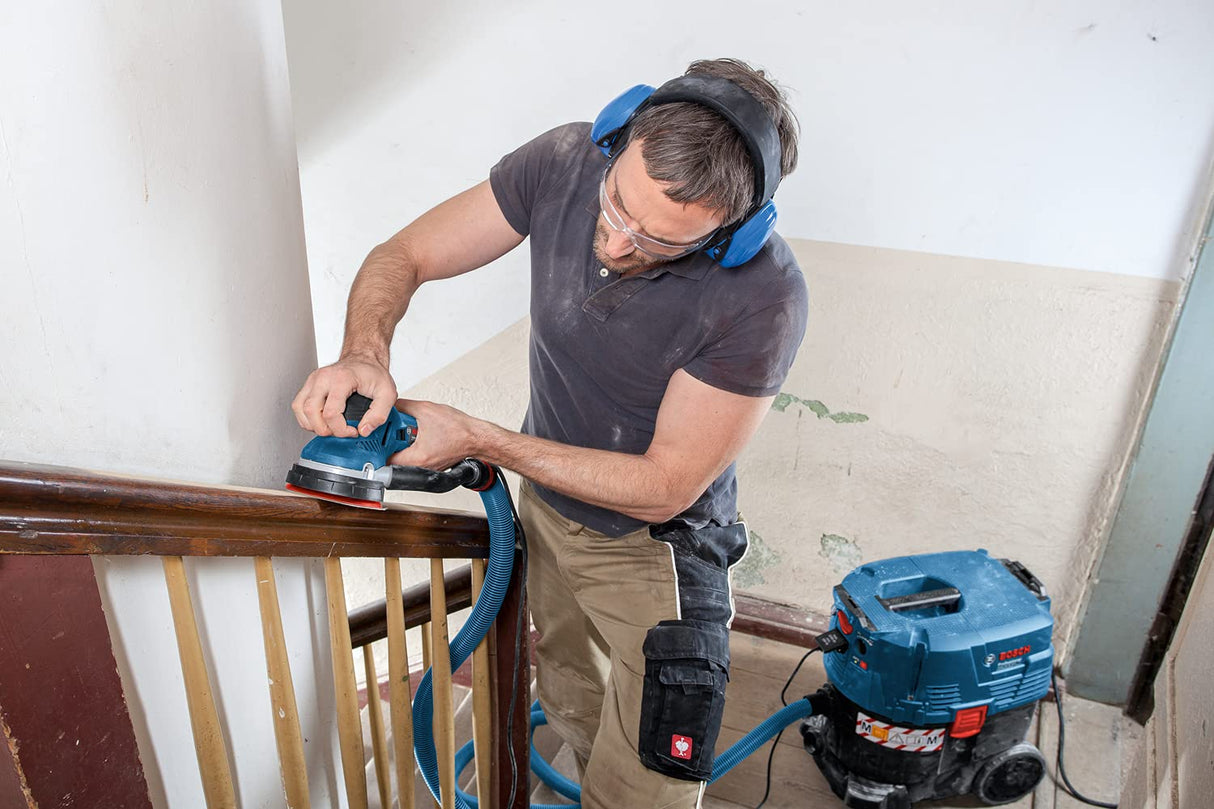 Bosch Professional GET 55-125 - Lijadora excéntrica turbo (550 W, Ø de plato lijador 125 mm, en caja)