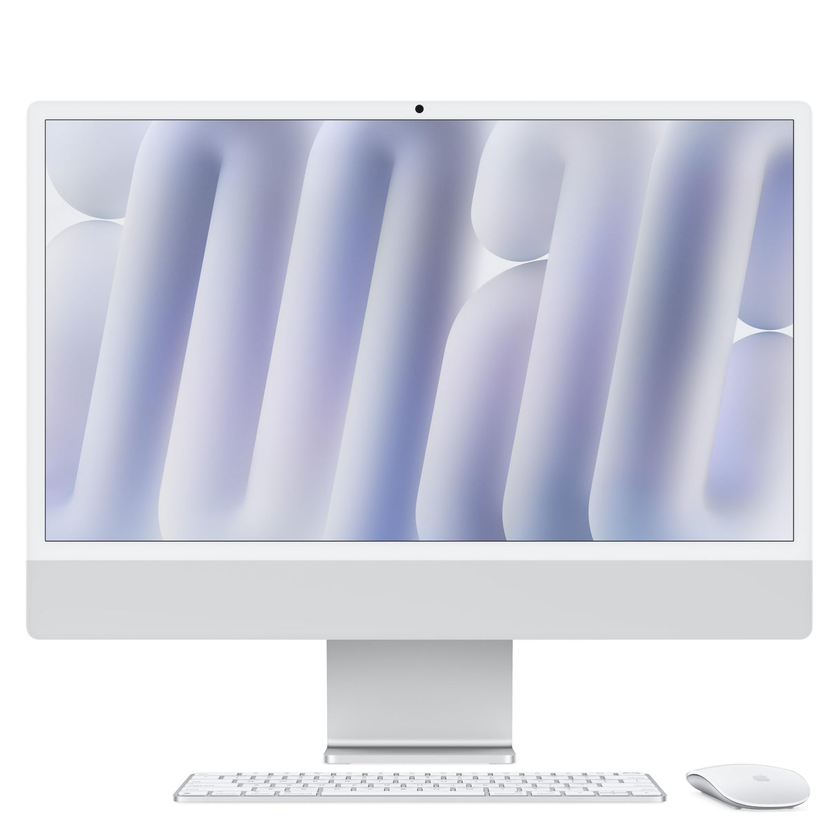 Apple iMac Ordenador de Mesa Todo en uno con Chip M4, CPU y GPU de 8 núcleos: diseñado para Apple Intelligence, Pantalla Retina de 24″, 16 GB de RAM, SSD de 256 GB,Vidrio Nano­Texturizado - Plata