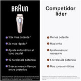 Braun Luz Pulsada Skin i·expert Smart IPL, Eliminación Del Vello En Casa, Alternativa a Depilación Láser Con Inteligencia Artificial, Neceser, Maquinilla Venus, 4 Cabezales Para Cara y Cuerpo, PL7387