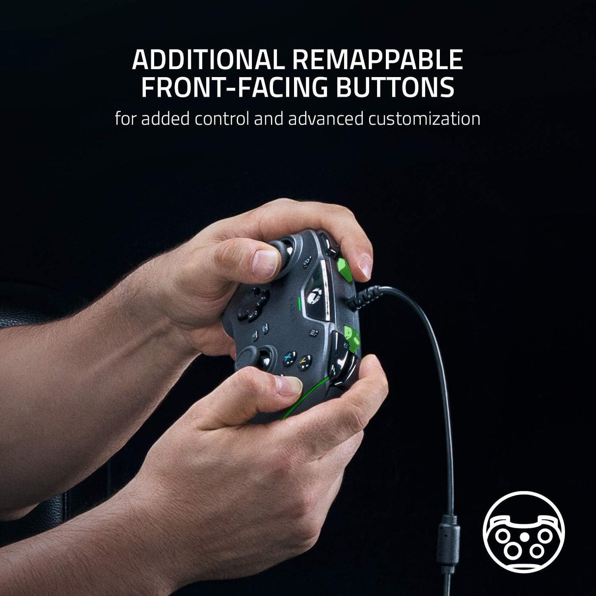Razor RZ06-03560100-R3M 1 Wolverine V2 Wired Gaming Controller Xbox X/S/One, Black-Green