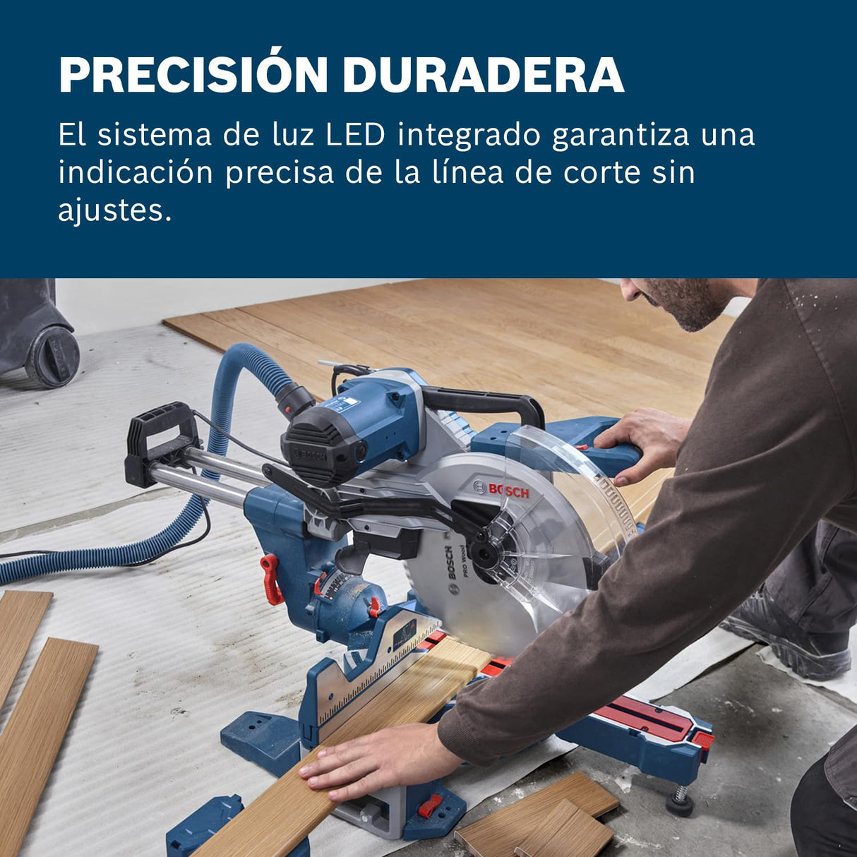Bosch Professional sierra ingletadora con cable GCM 340-305 D (incl. regla, pinza de sujeción, saco para polvo, bloque de soporte, disco, llave)