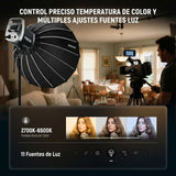 NEEWER 600W Luz LED Foco Video para Estudio 2,4G/App Control 87100Lux/1m, Luz Continua COB Bicolor 2700K-6500K con CRI95+, 12 Escenas, Foco Montura Bowens para Fotografía Grabación Streaming, FS600B