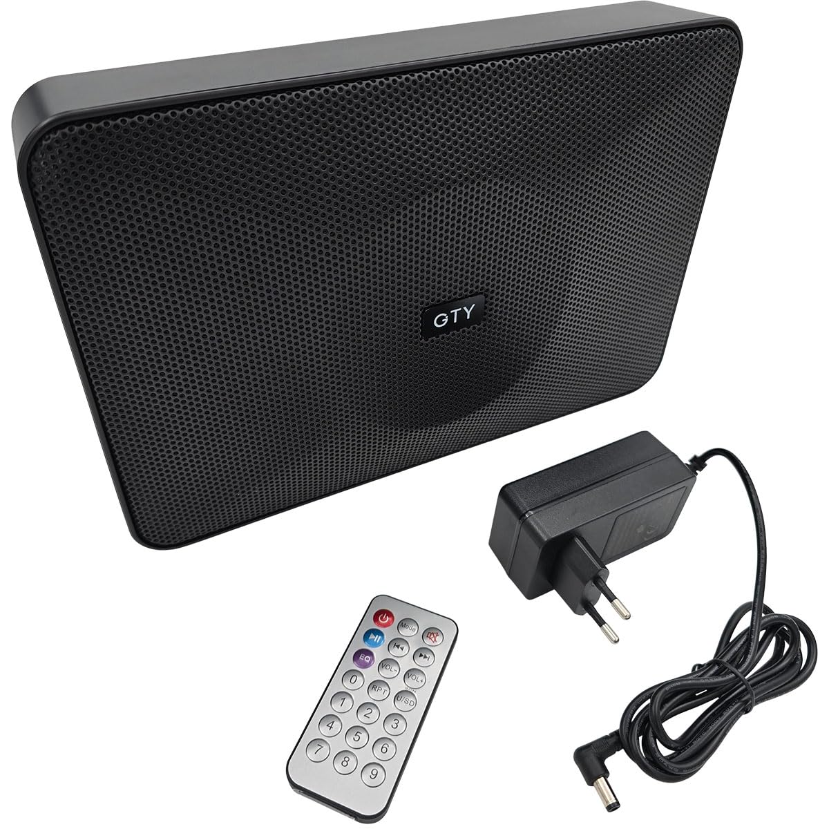 GTY-A4021 - Altavoz Activo con Bluetooth, Entrada USB y AUX, TWS, Montaje en Pared y Soporte, Control Remoto, 120 W de Potencia máxima, Ideal para Fiestas, Eventos, TV y PC, Color Negro