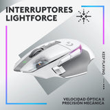 Logitech G G502 X PLUS LIGHTSPEED Ratón inalámbrico RGB para Gaming - Ratón óptico con interruptores híbridos LIGHTFORCE, LIGHTSYNC RGB, sensor HERO 25K, compatible con PC - macOS/Windows - Blanco