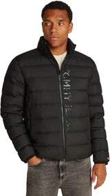 Tommy Jeans Cazadora acolchada Hombre Down Printed ligera, Negro (Black), M