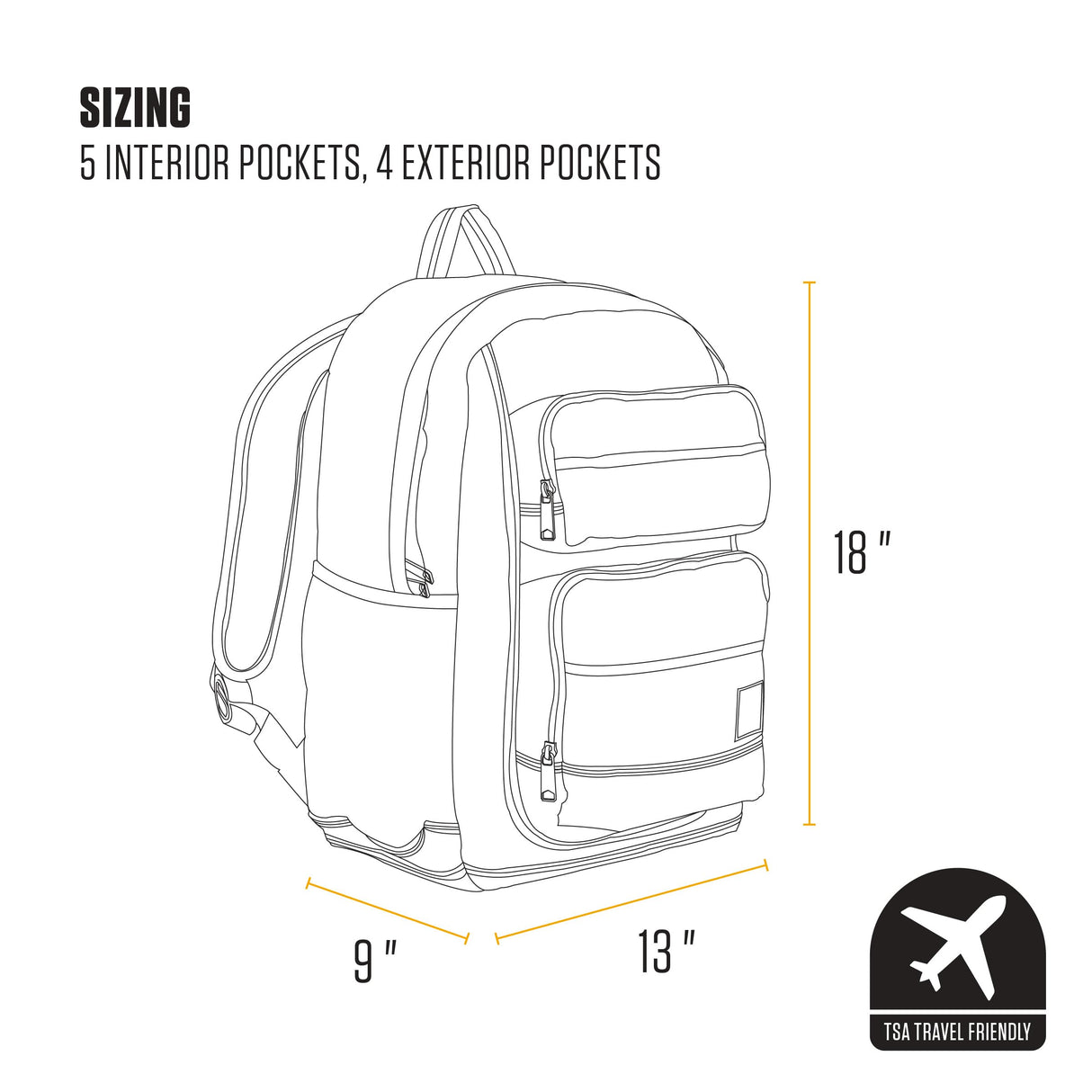 Carhartt Compartimento único, paquete duradero con funda para portátil y base resistente a la abrasión Duravax, mochila clásica de 27 L (negro), talla única