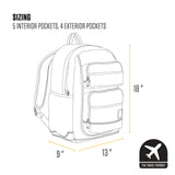 Carhartt Compartimento único, paquete duradero con funda para portátil y base resistente a la abrasión Duravax, mochila clásica de 27 L (negro), talla única