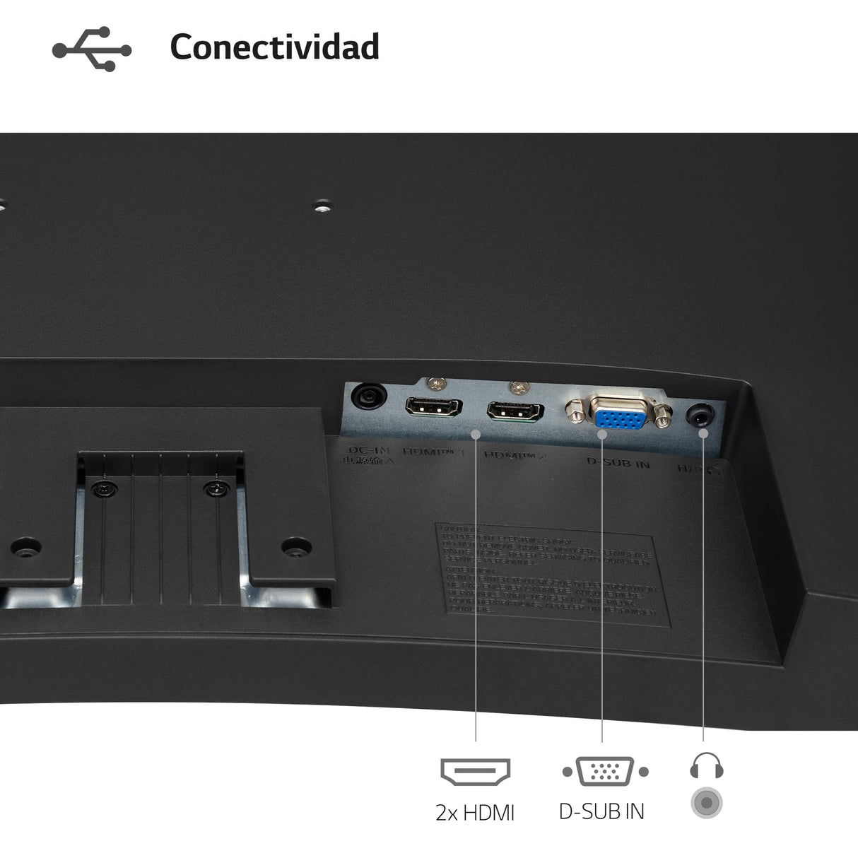 LG 32MR50C-B - Monitor Curvado, 32 Pulgadas, VA 3000:1, 1500R, 16:9, Velocidad 100 Hz, HDMIx2, Super Resolution+, AMD FreeSync Premium, Clasificación E, Negro