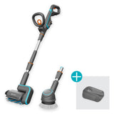 Gardena Multilimpiador Batería AquaBrush Universal 04/18V P4A Individual: Equipo de limpieza de batería, lavado de suelos de terrazas en una pasada, set sin batería (14842-55)