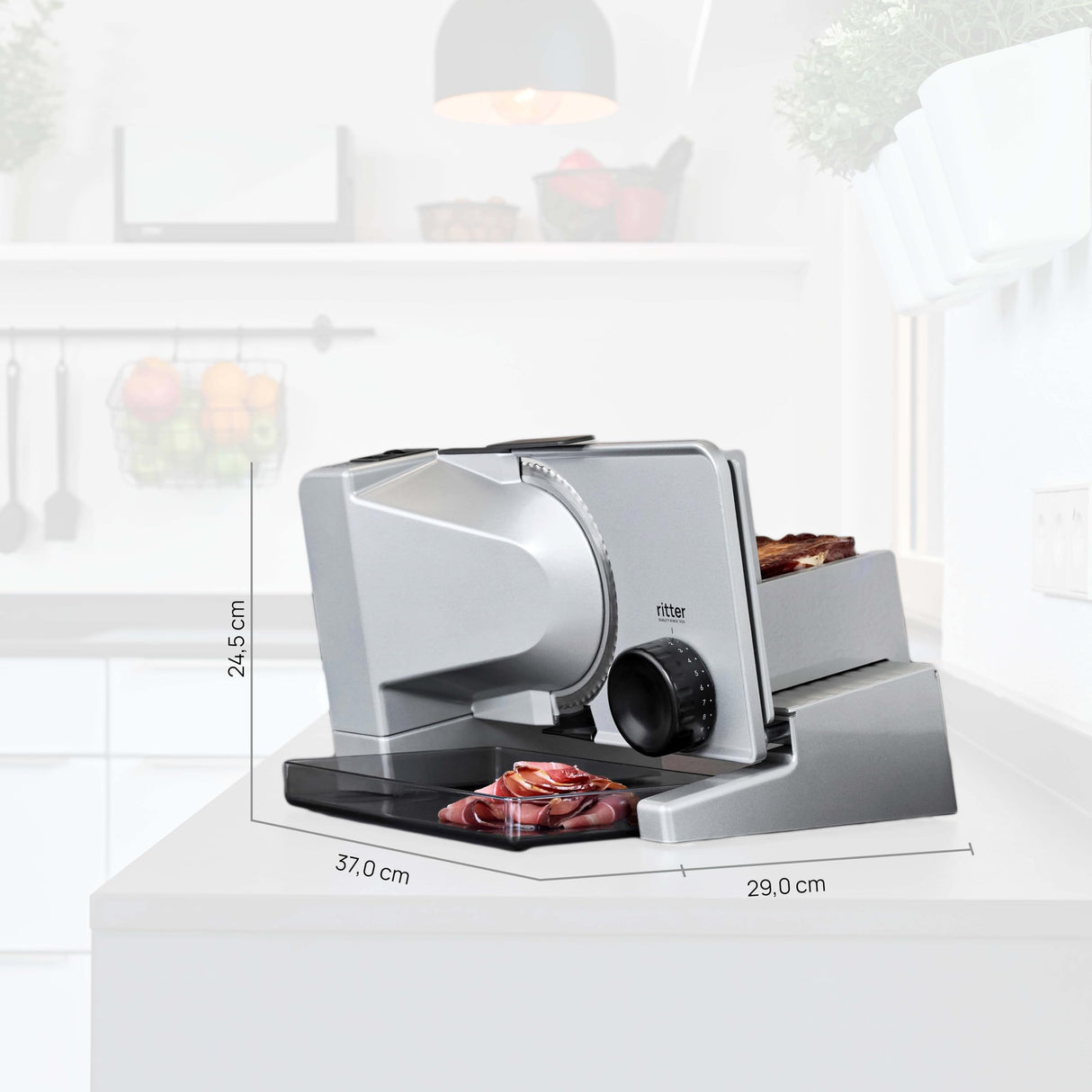 ritter serano 7 Duo Plus, Cortafiambres Eléctrico y Cortadora de Embutidos de Metal Macizo