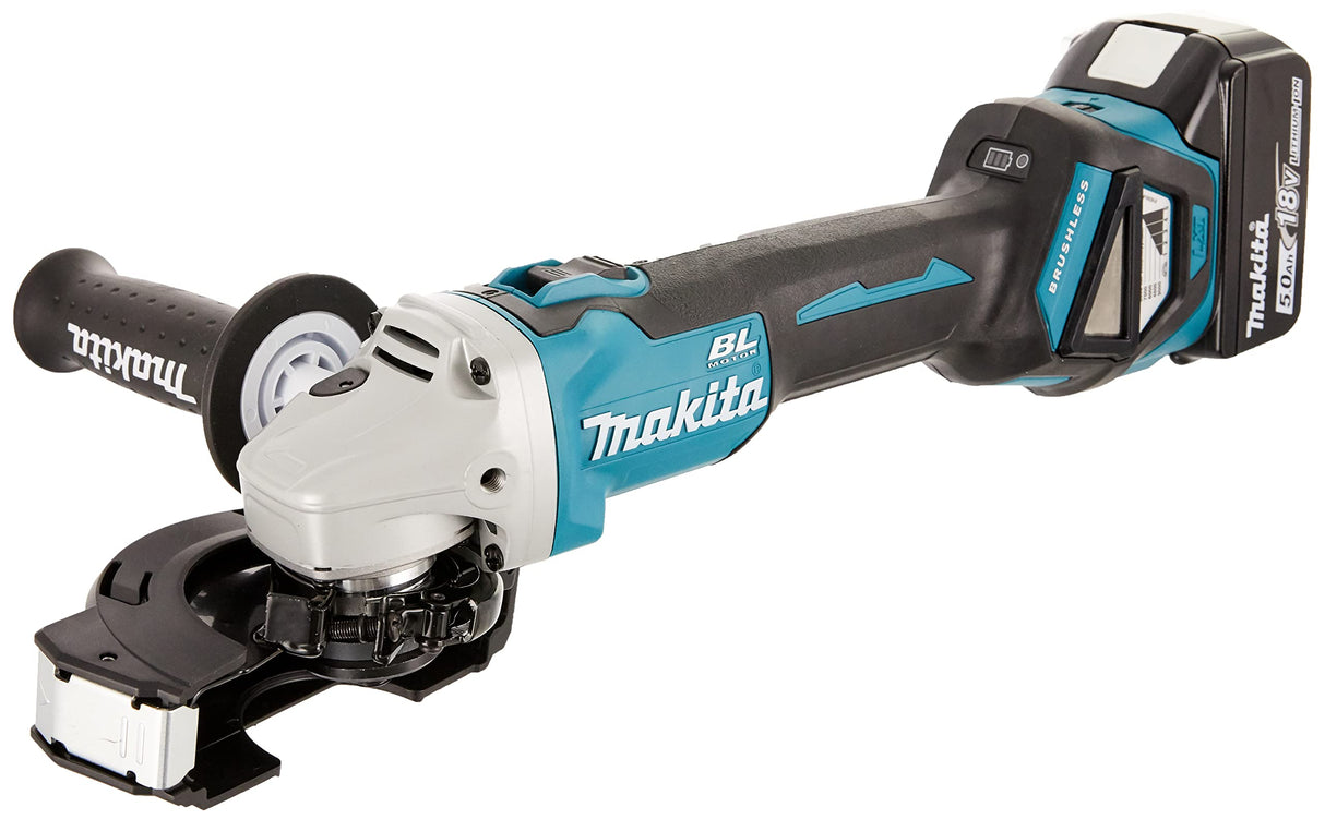 Makita dga511rtj batería Amoladora de ángulo (18 V/5,0 AH, incluye 2 baterías + cargador